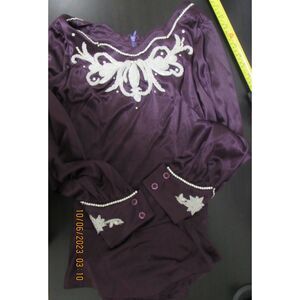 Vintage Skating dress Purple Sequence long sleeve 70's ROLLER ICE SKATING